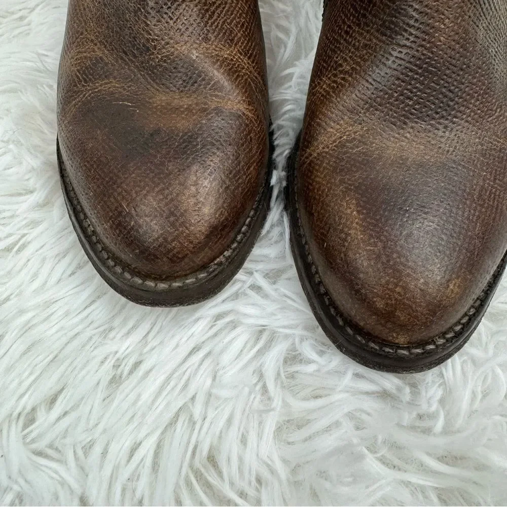 Corral Circle G Fringe Zipper Ankle Cowboy Western Leather Boots - Picture 4 of 10